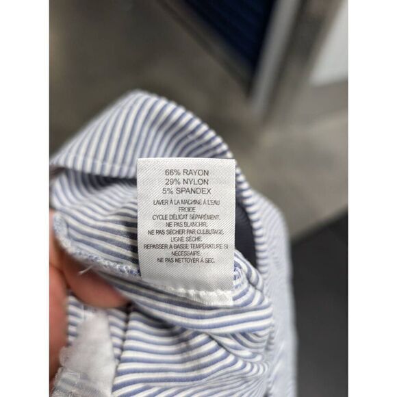 Crosby Pants  Springfield Chino Blue White Pinstripes Size 4 - Picture 6 of 8